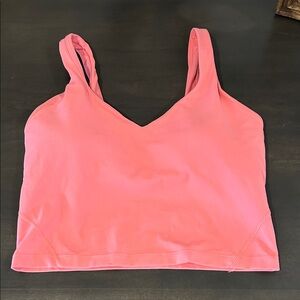 Lululemon Pink V-Neck Crop Tank Top